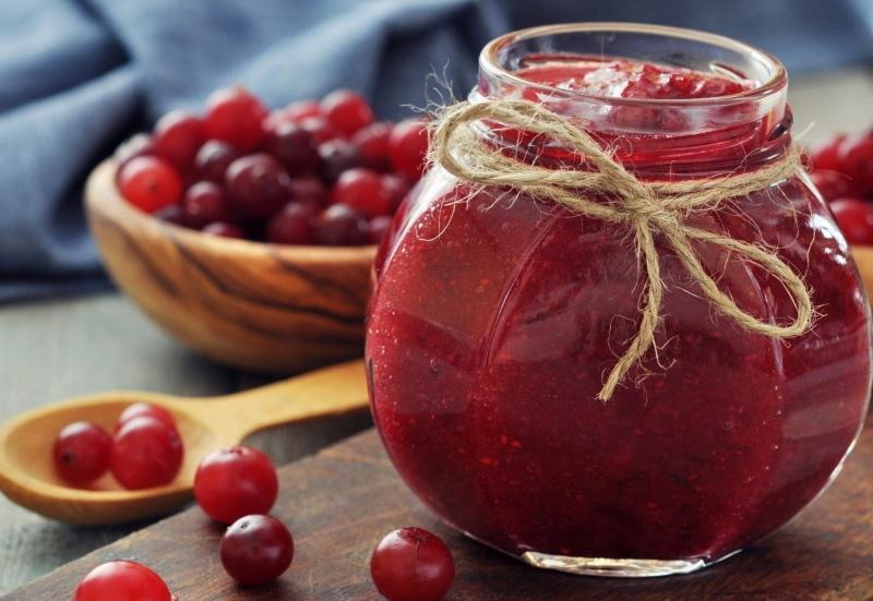 confiture de canneberges pour l'hiver