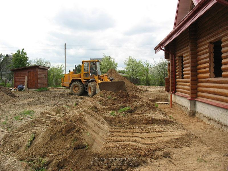 préparation du terrain pour le nivellement