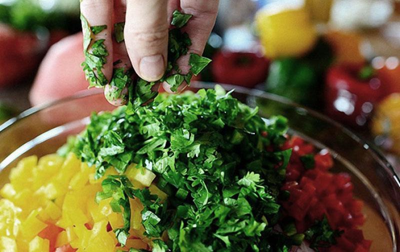 perejil en la cocina