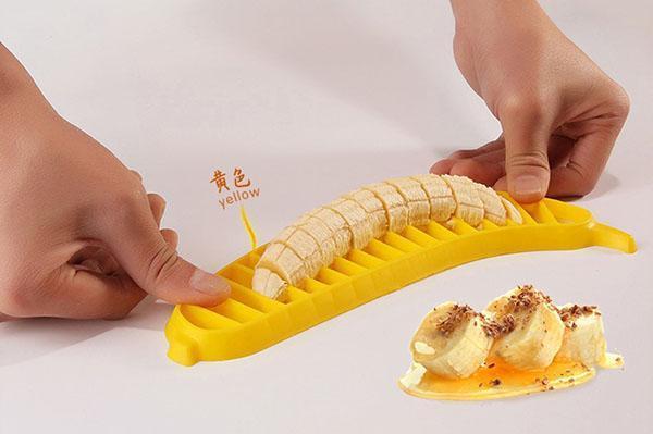 trancher la banane pour le dessert