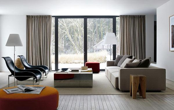 cortinas de estilo moderno para sala de estar