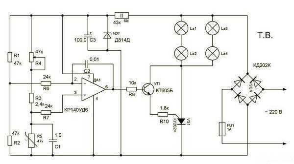 Circuit radio amateur sur un amplificateur opérationnel