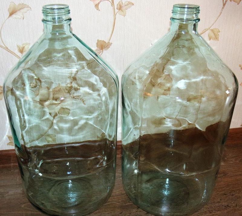 botellas de vidrio