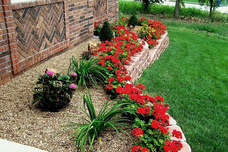cama de flores alta