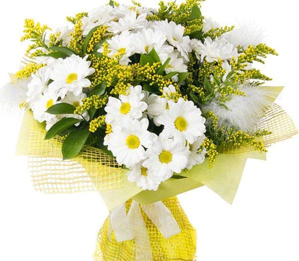 bouquet blanc-jaune