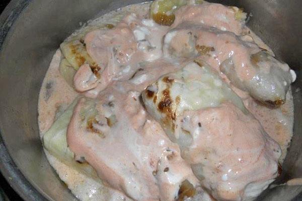 cuisson des rouleaux de chou dans une mijoteuse recette étape par étape avec photo
