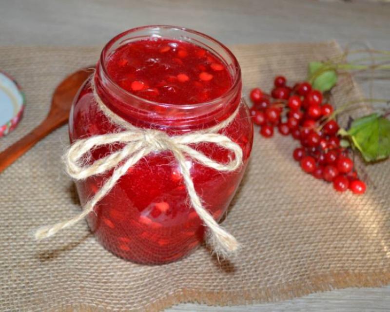 mermelada de viburnum crudo
