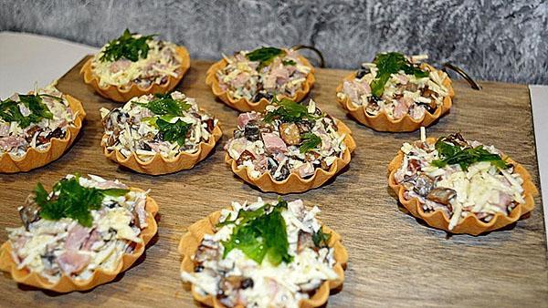 tartelettes aux champignons et saucisse