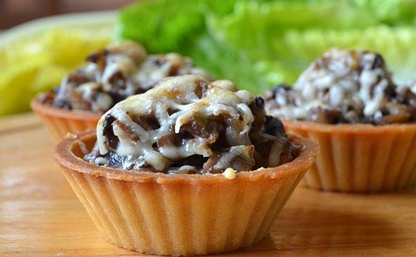 tartelettes aux champignons et fromage