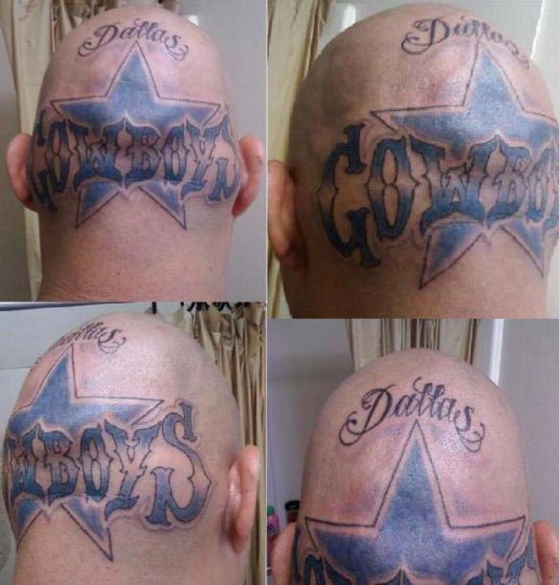 Dallas Cowboys Fan Tattoo