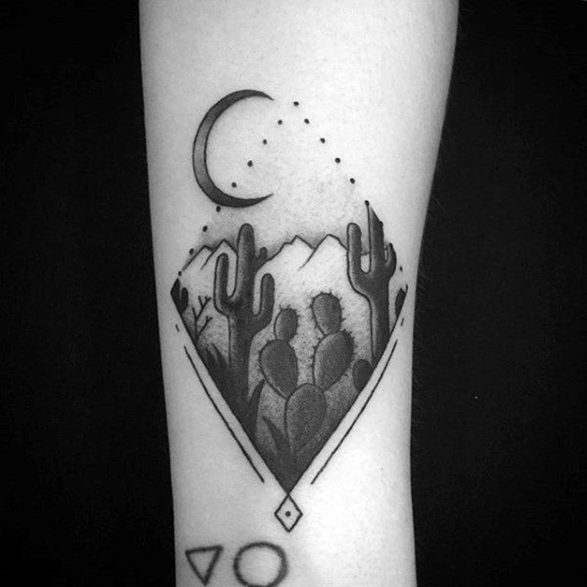 black-ink-shaded-masculine-jungs-cactus-tattoo-design-inspiration