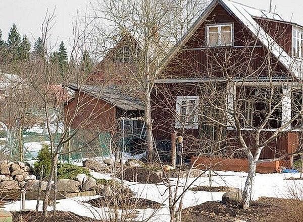 le mois de mars dans le jardin de la datcha