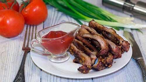 costillas de cerdo en salsa de mostaza