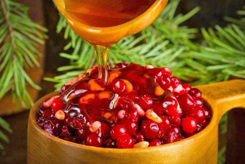 recetas de arándanos rojos para el invierno con miel