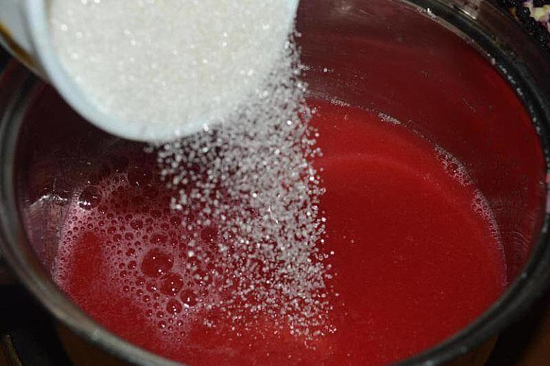 cocinar puré de arándanos rojos