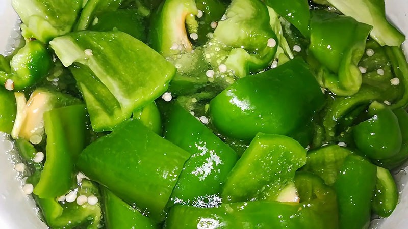 pimiento verde en la dieta de los hombres