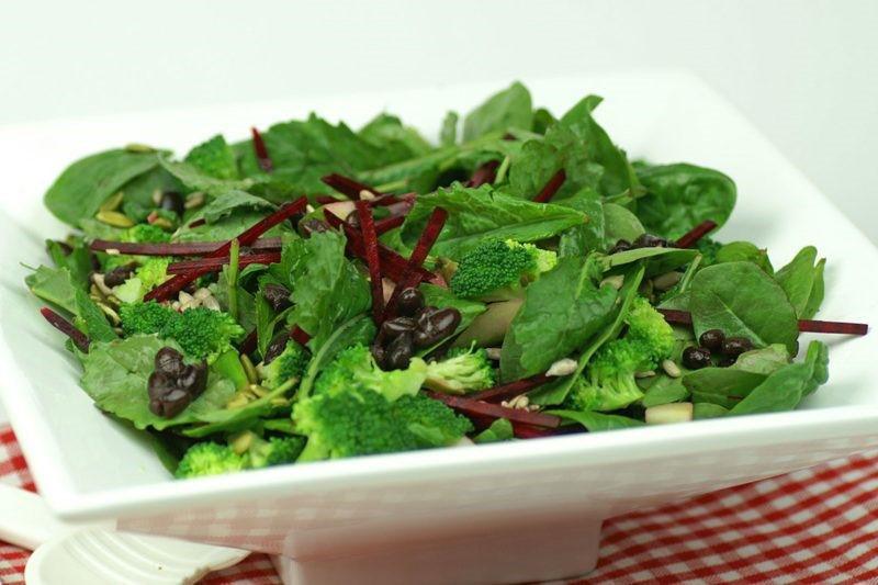 recetas de ensalada de hojas de mostaza y vitamina