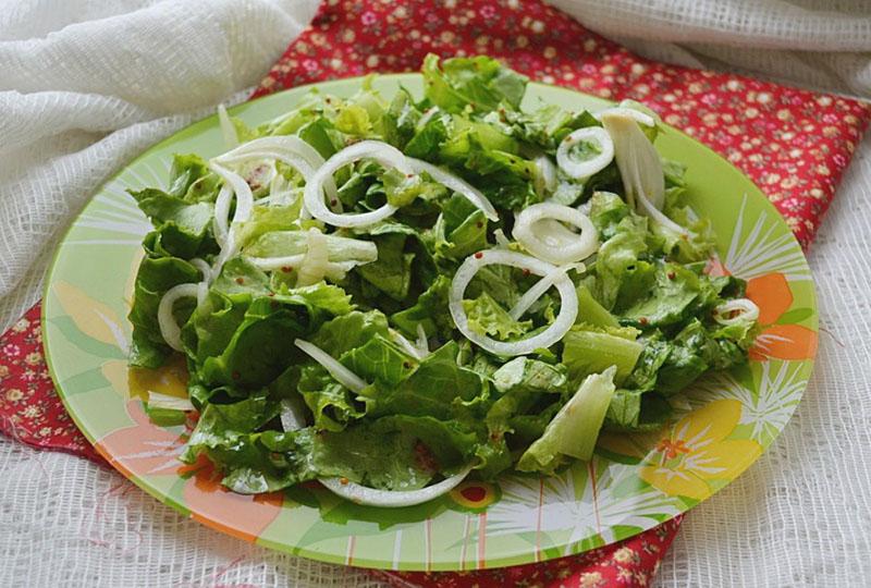 recettes de salade de feuilles de moutarde