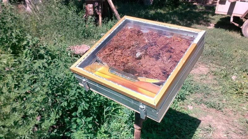 poner el fundidor de cera al sol